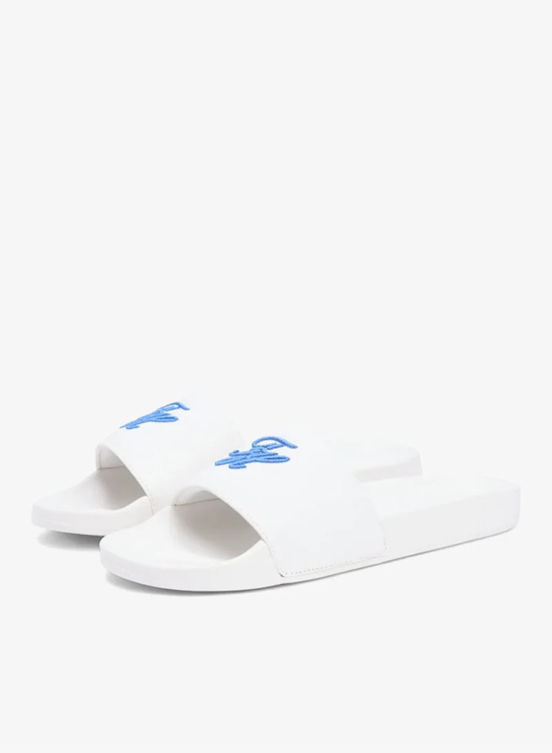 TOMMY HILFIGER  Logo Embroidery Canvas Pool Slides for Women | Best Price UAE